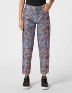 PHILIPP PLEIN Denim Trousers Mom Fit Crystal Colorful Circus Women