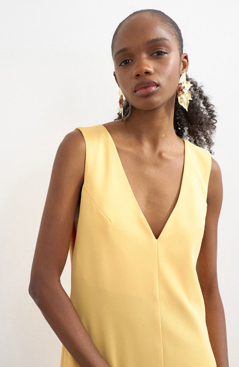 Topshop V-Neck Maxi Dress, Alternate, color,
