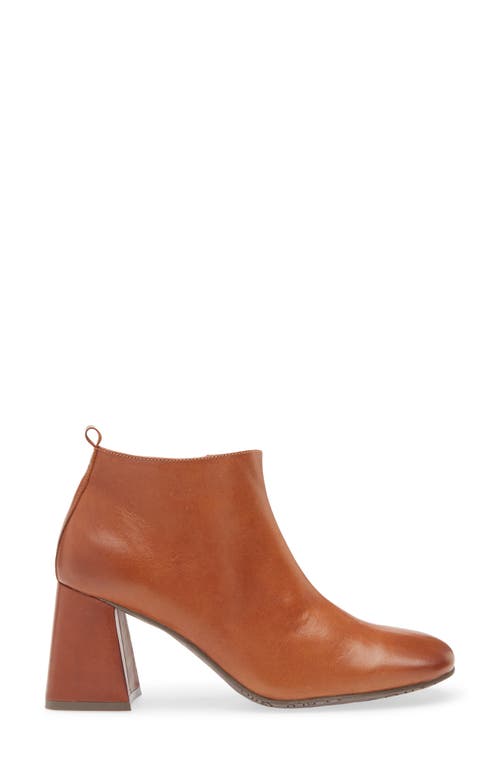 Chocolat Blu Hilla Block Heel Bootie In Brown Leather