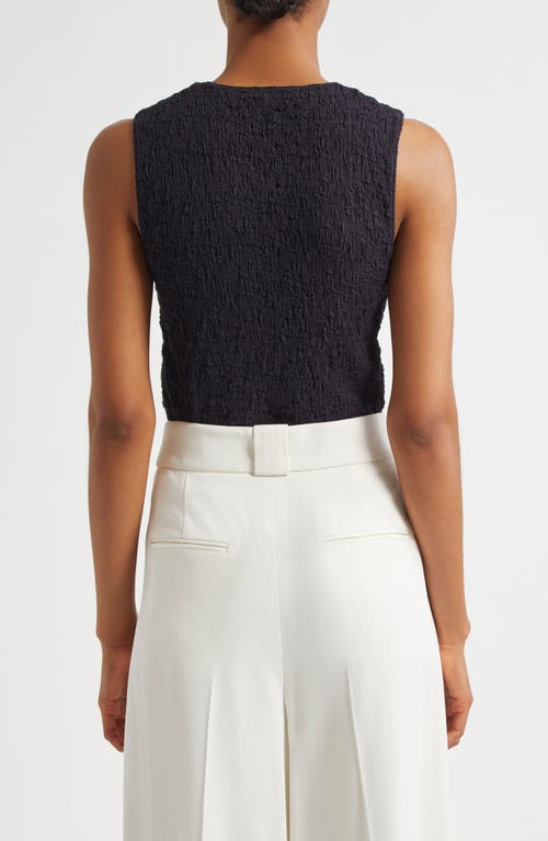 Vince Smocked Sleeveless Top In Blue