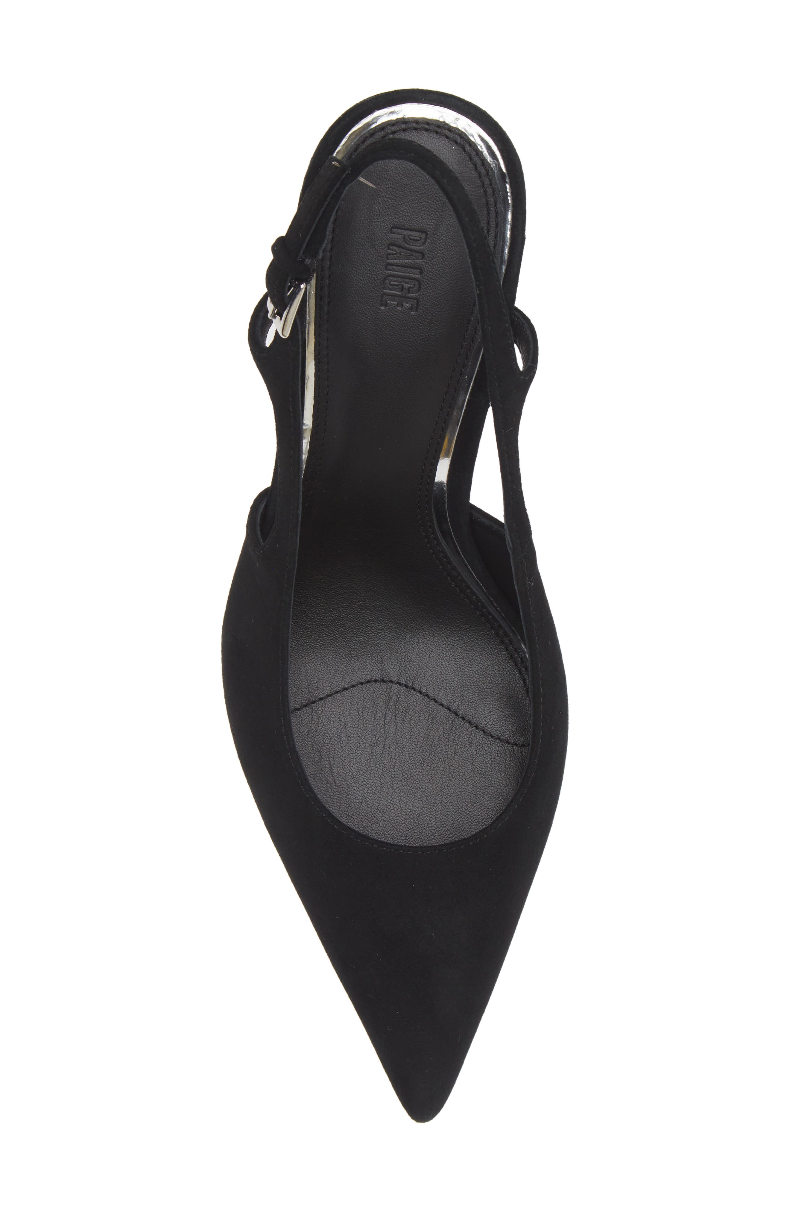 PAIGE Samara Slingback Pointed Toe Pump, Alternate, color, Black