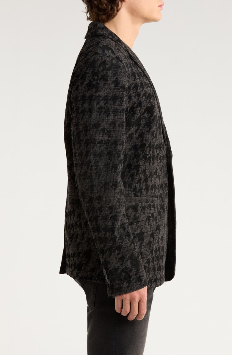 John Varvatos Kai Houndstooth Knit Sport Coat, Alternate, color, Charcoal Heather