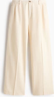 H&M Loose Fit Linen-blend Trousers