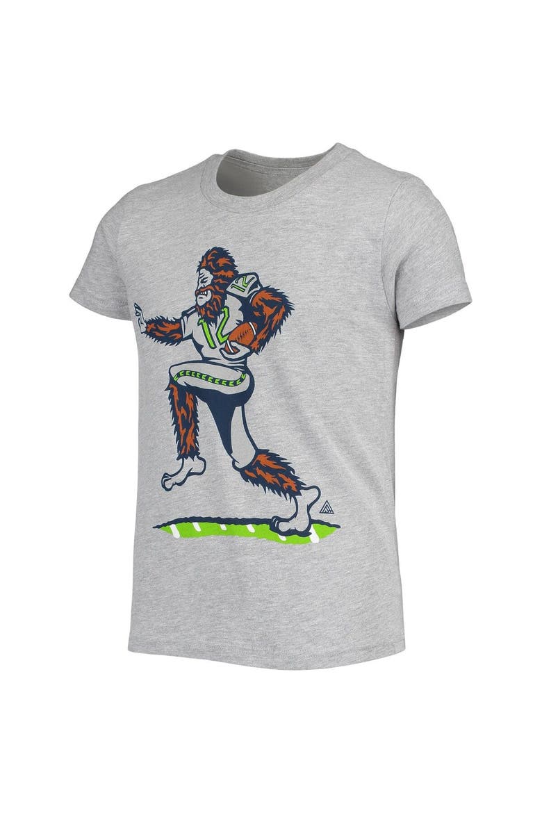 Youth THE GREAT PNW Heathered Gray Seattle Seahawks Squatchback T-Shirt, Alternate, color, Heather Gray