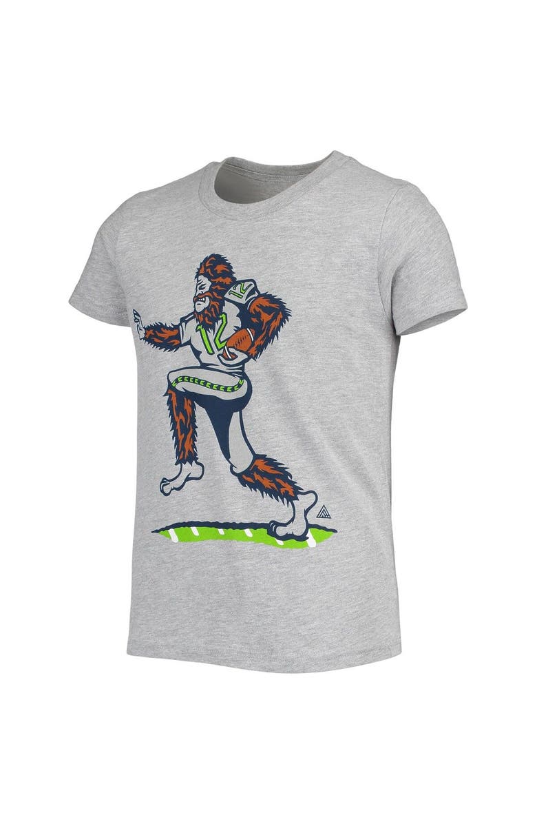 The Great PNW Youth THE GREAT PNW Heathered Gray Seattle Seahawks Squatchback T-Shirt, Alternate, color, 