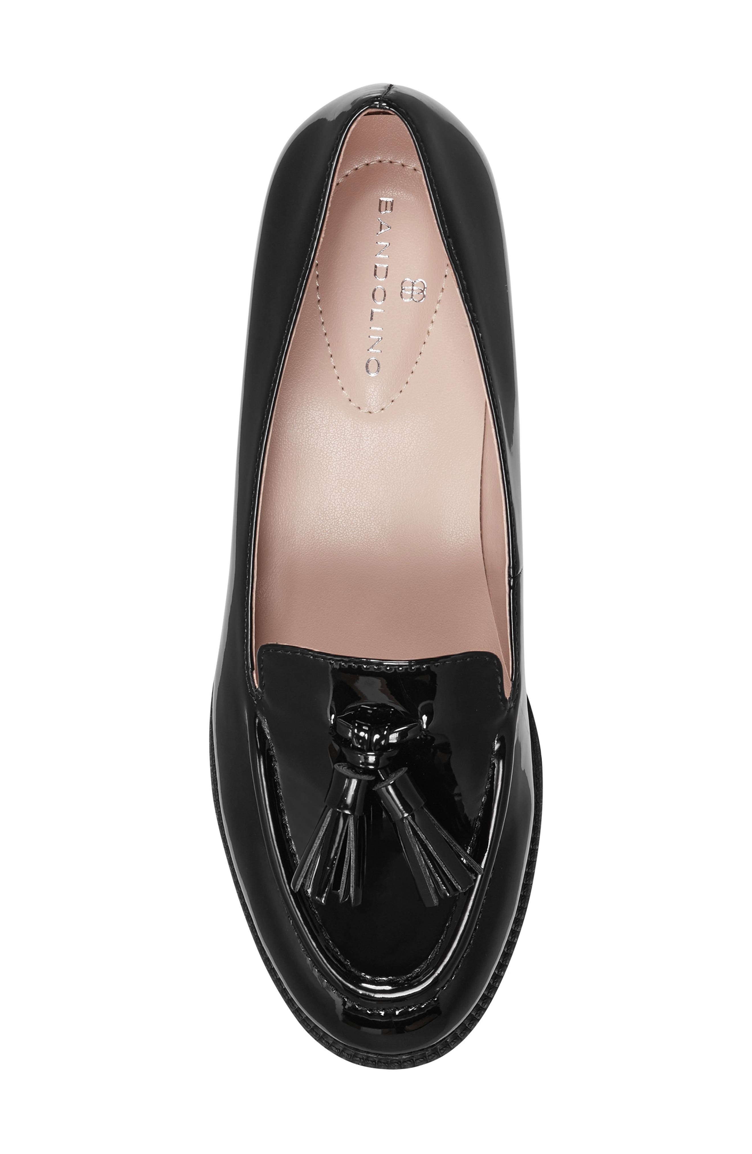 Bandolino Linzer Patent Tassel Loafer, Alternate, color, 