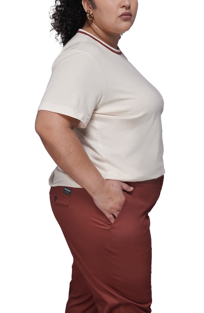 Wilfang The Everyday Ringer Tee, Alternate, color, White/Cinnamon