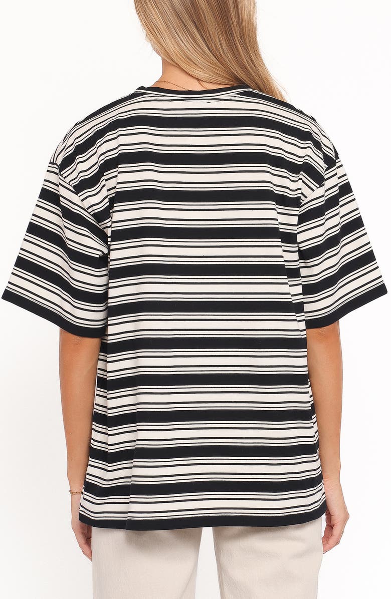 Petal & Pup Zestora Stripe T-Shirt, Alternate, color, Black Ivory Stripe