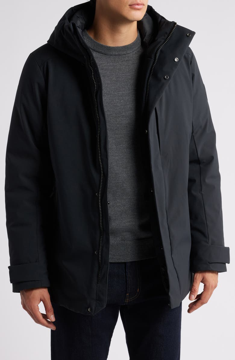 Save The Duck Wilder Bib Inset Water Repellent Hooded Parka, Alternate, color, 