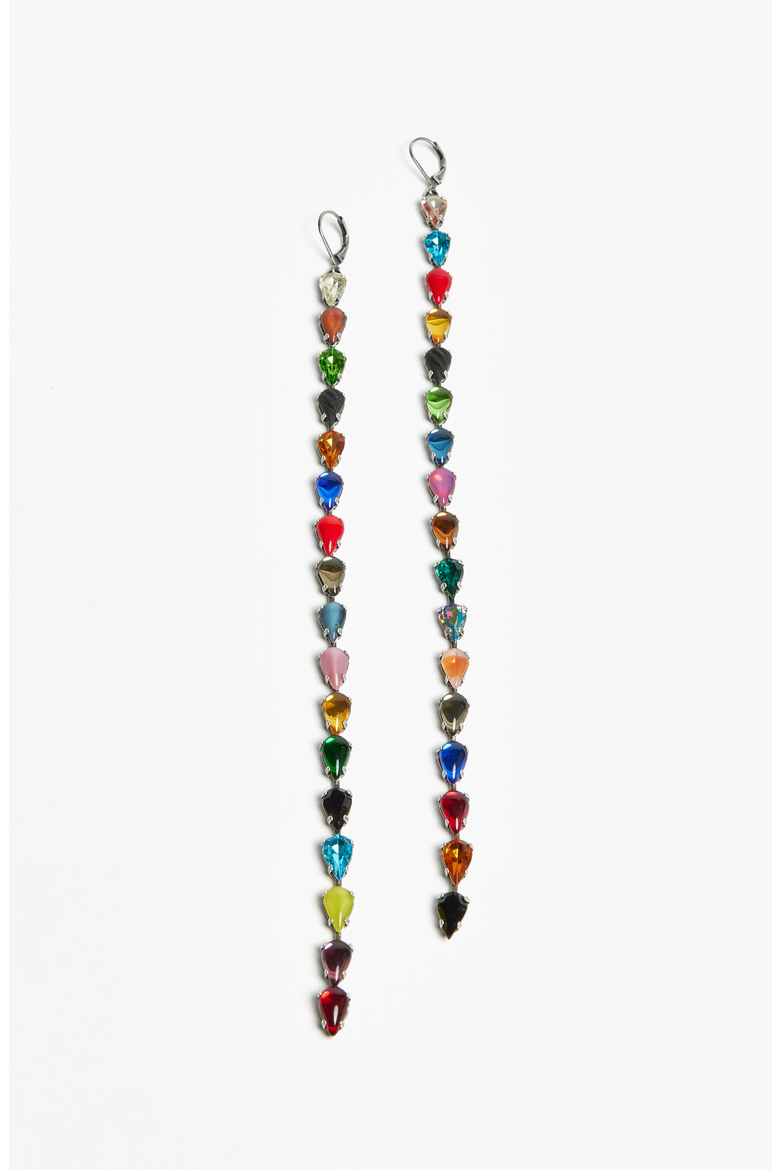 Aurora Fang Mini Spangle Earrings, Main, color, Silver