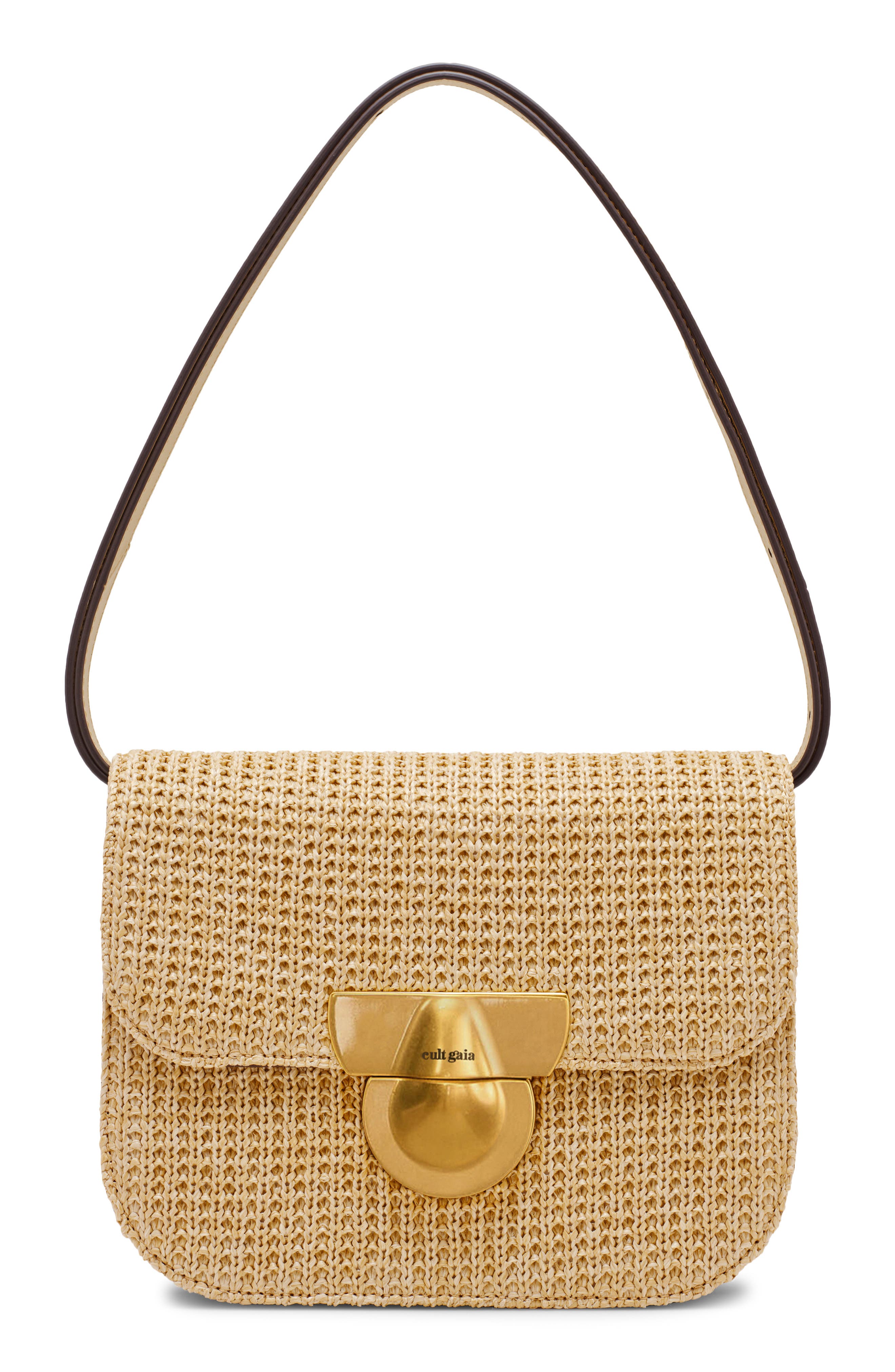 Cult Gaia Tazia Shoulder Bag, Main, color, Natural