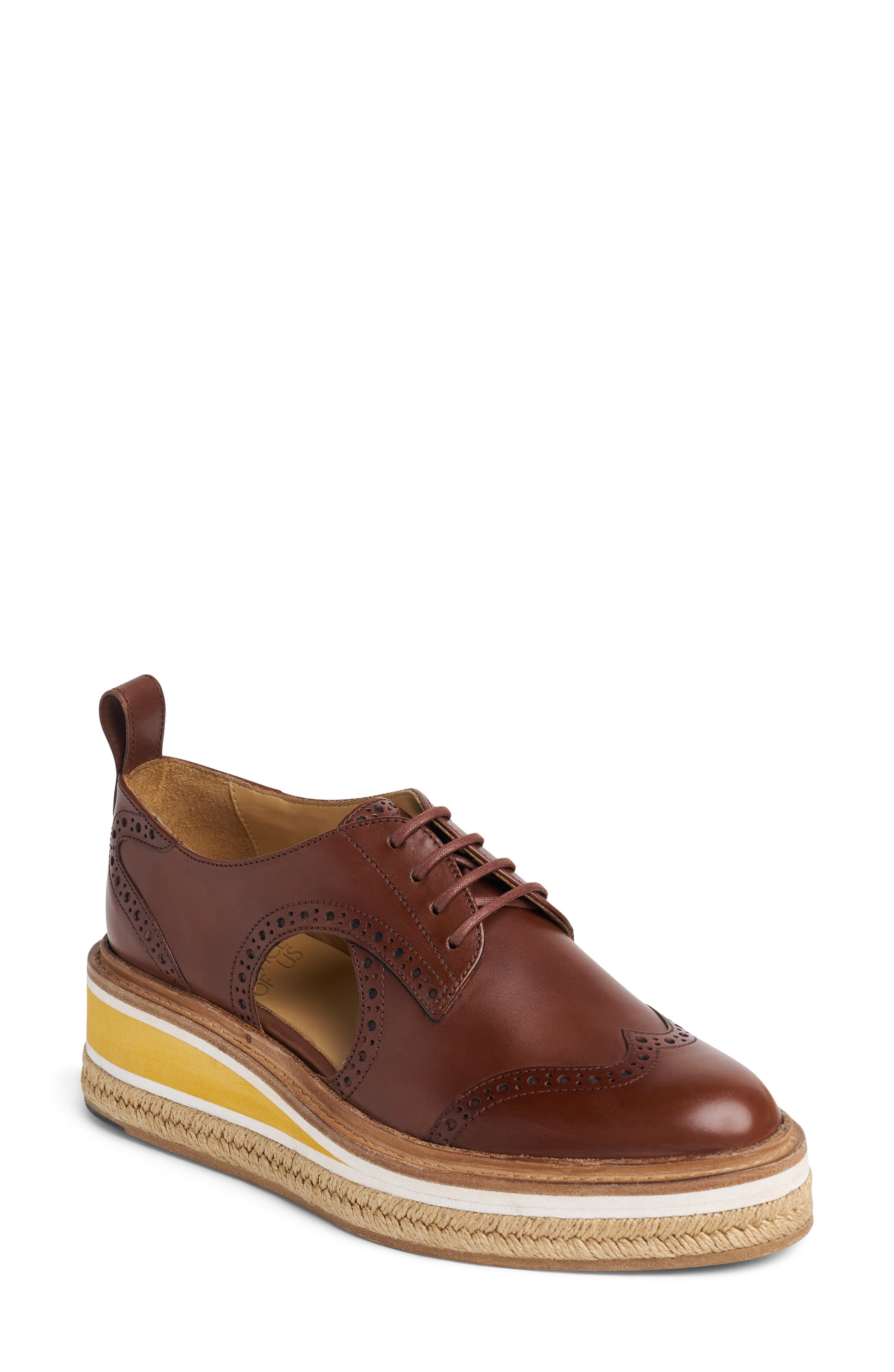 THE OFFICE OF US Ms. Sherman Leather Derby, Main, color, Walnut