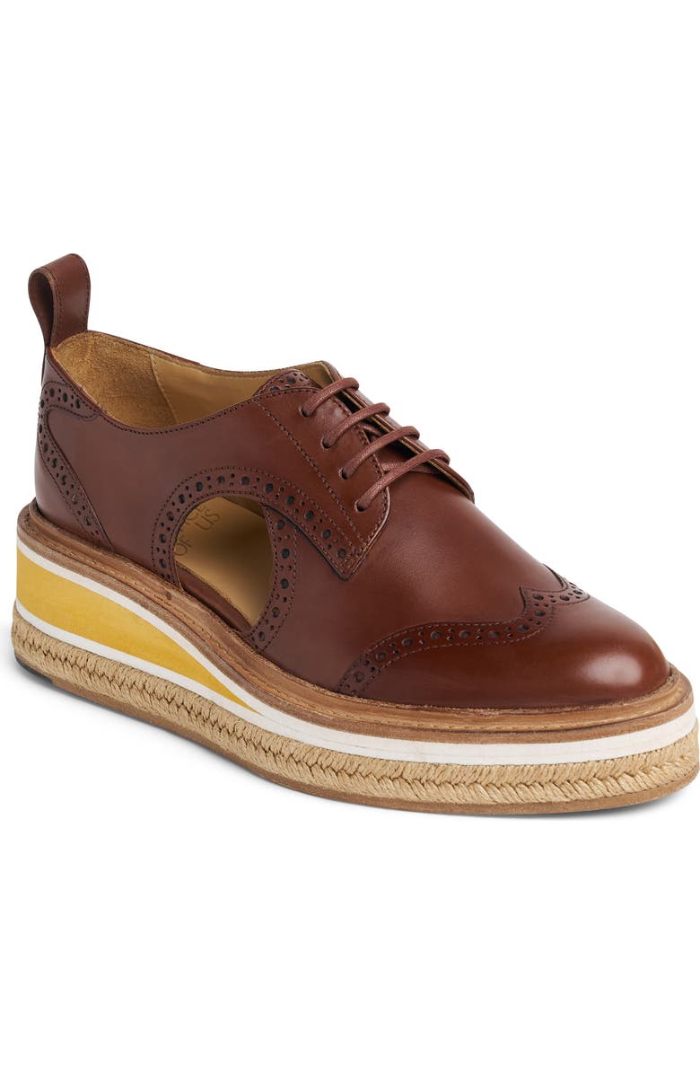 THE OFFICE OF US Ms. Sherman Leather Derby, Main, color, Walnut