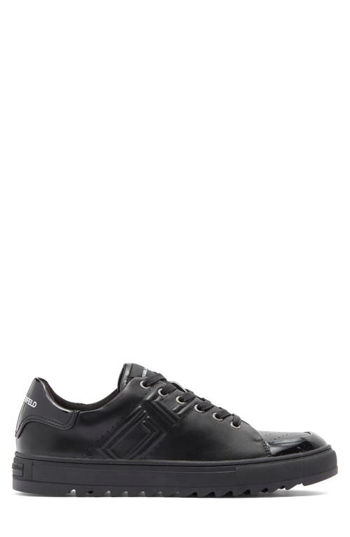Karl Lagerfeld Debossed Logo Sneaker In Black