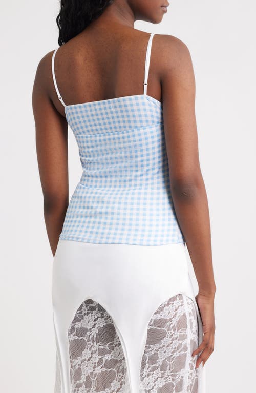 Bella Venice The Evelyn Gingham Check Camisole In Blue