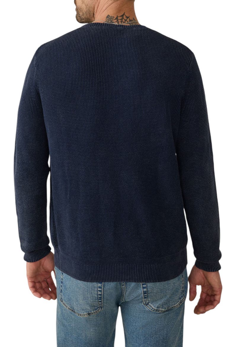 Sunwash Organic Cotton Crewneck Sweater, Alternate, color, BLUE NIGHTS