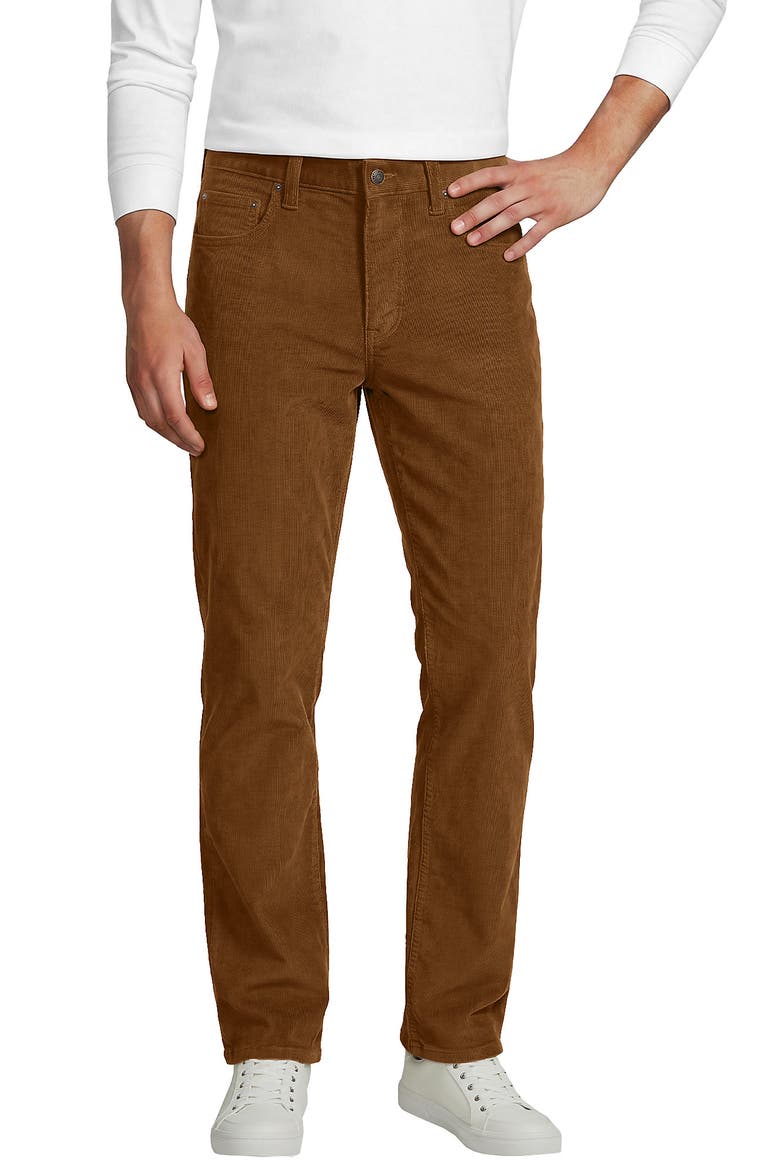 Corduroy Comfort Waist Classic Straight Fit 5 Pocket Pant, Main, color, Warm Bronze