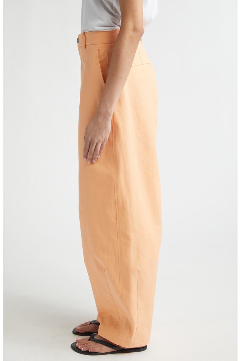 Barrow High Waist Cotton Barrel Leg Pants, Alternate, color, CORAL