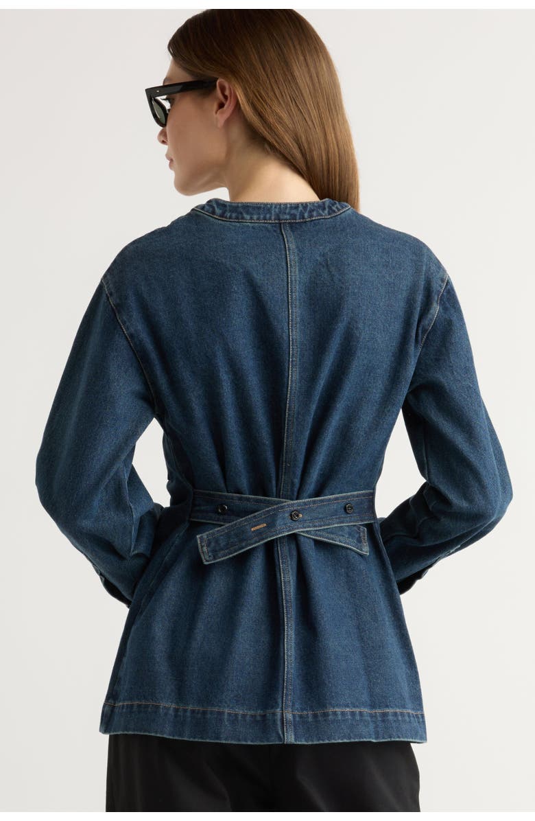 Modern Citizen Emmett Cinch-Waist Denim Jacket, Alternate, color, Indigo