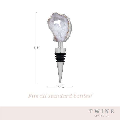 Twine White Geode Bottle Stopper In White