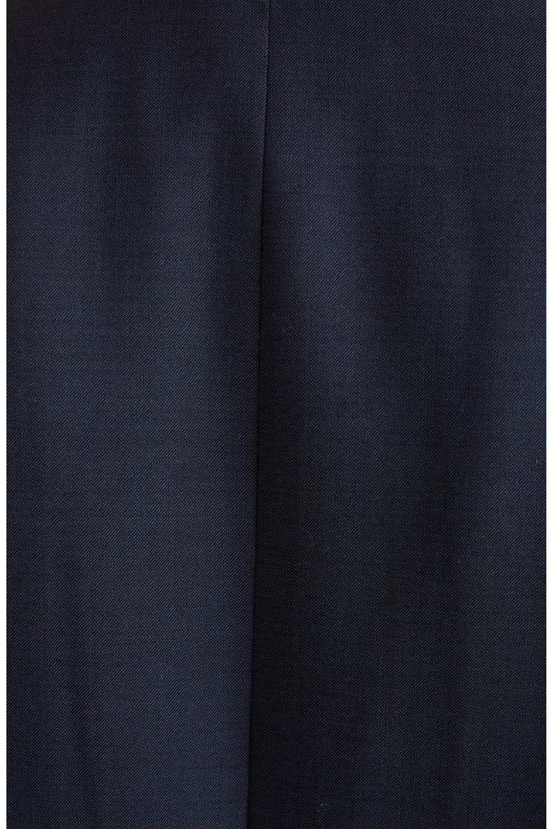 Collarless Wool Jacket, Alternate, color, DEEP SEA BLUE