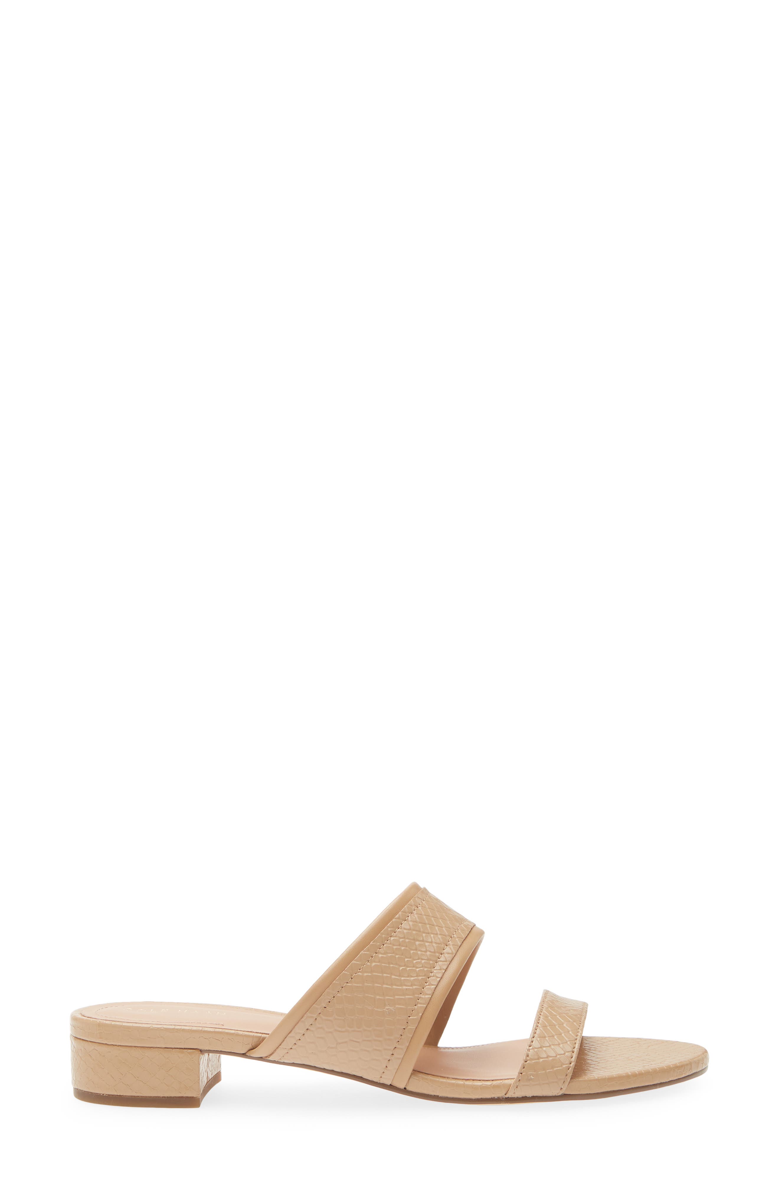 Fionna Wave Double Band Slide Sandals, Alternate, color, SAND SNAKE PRINT LEATHER