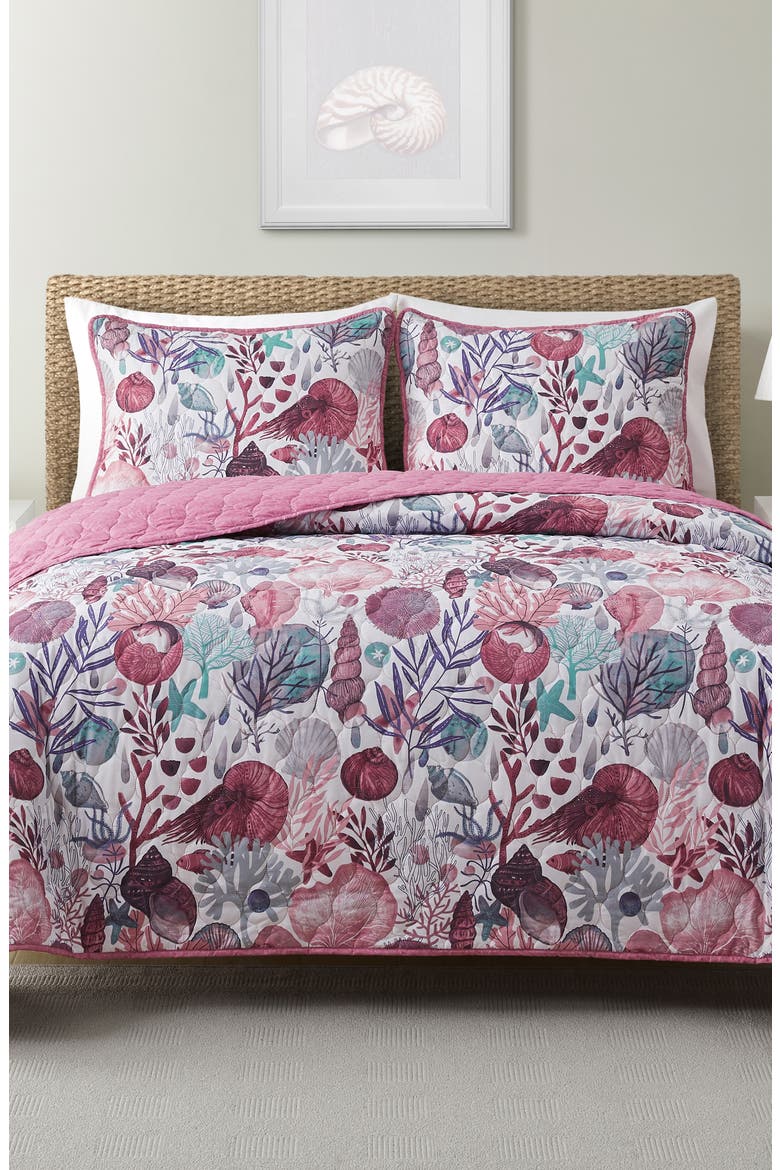 Ivory Coast Reversible Quilt Set, Alternate, color, PINK MULTI
