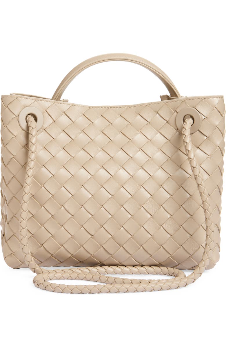 Bottega Veneta Small Andiamo Intrecciato Shoulder Bag, Alternate, color, 9616 Ecru-Muse Brass-Ecru