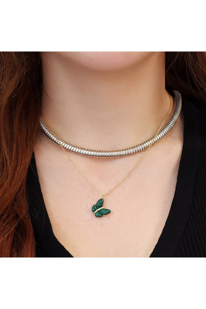 Tubogas Collar Necklace, Alternate, color, Sterling Silver