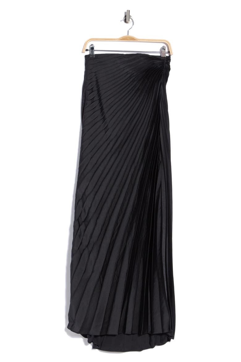 Bianca Pleated Maxi Skirt, Main, color, BLACK