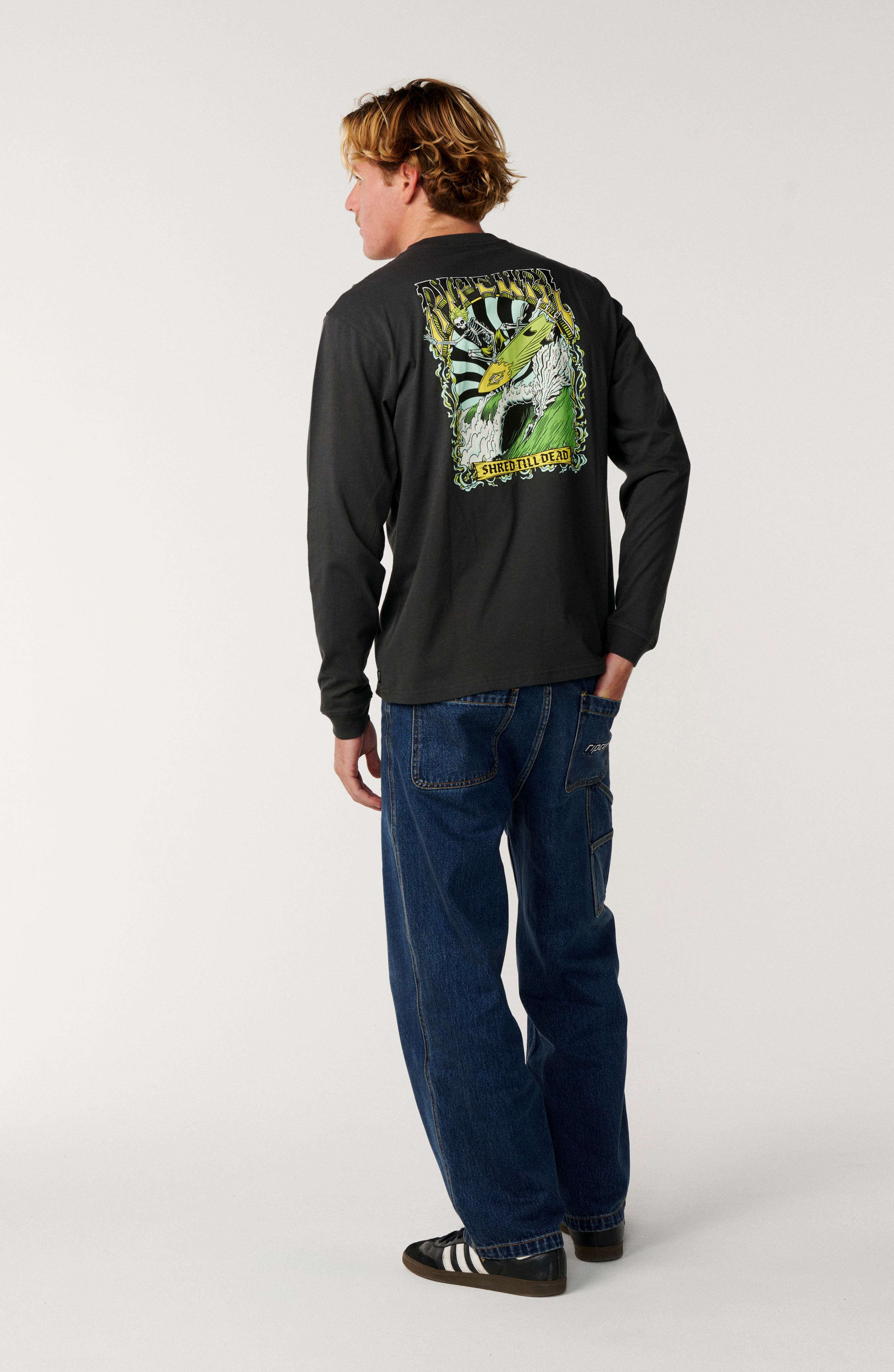 Rip Curl Shredding Long Sleeve Cotton Graphic T-Shirt (Men) | Nordstrom