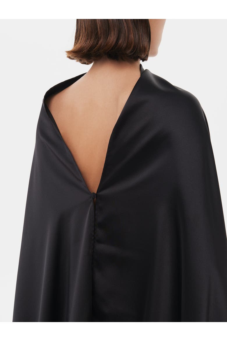 Fringed Party Cape, Alternate, color, Black