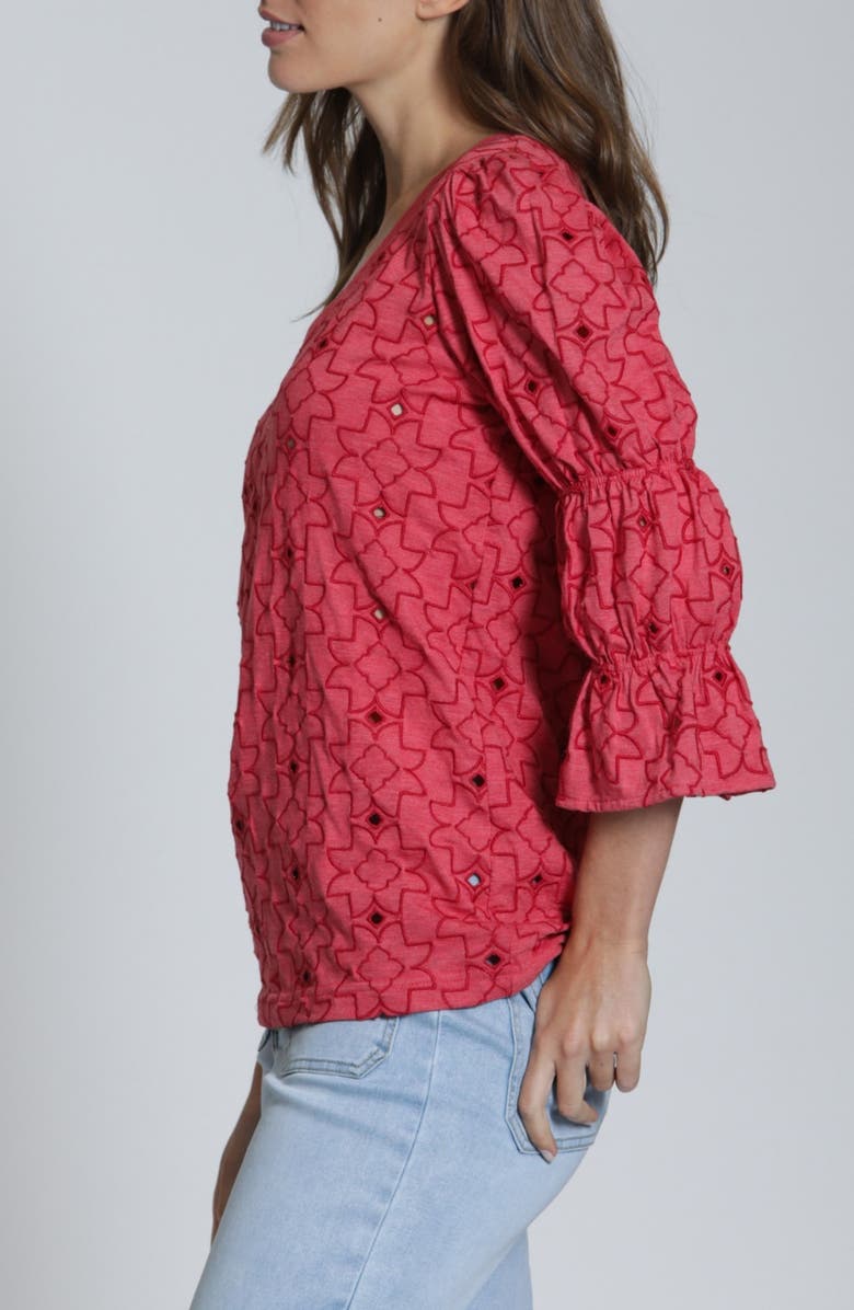 APNY Eyelet Grace T-Shirt, Alternate, color, Hibiscus