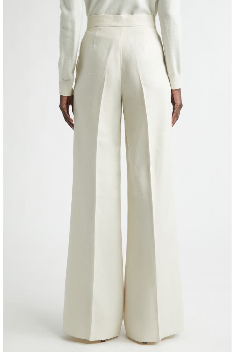 Badesse High Waist Wide Leg Linen Pants, Alternate, color, BEIGE