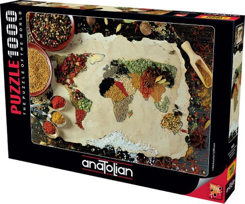 Herbal World Map 1000 piece Jigsaw Puzzle for Adults