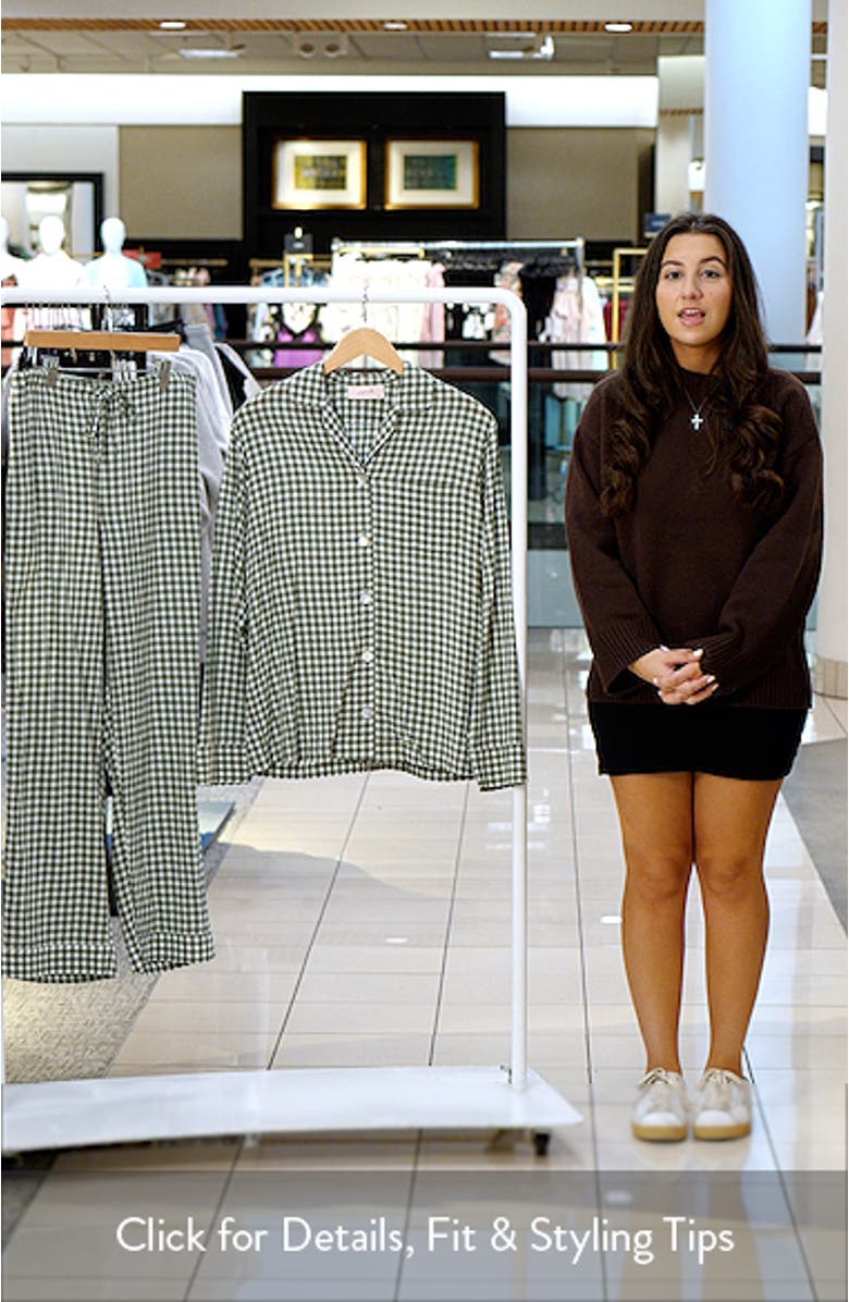 Seersucker Gingham Cotton Blend Pajamas, sales video thumbnail