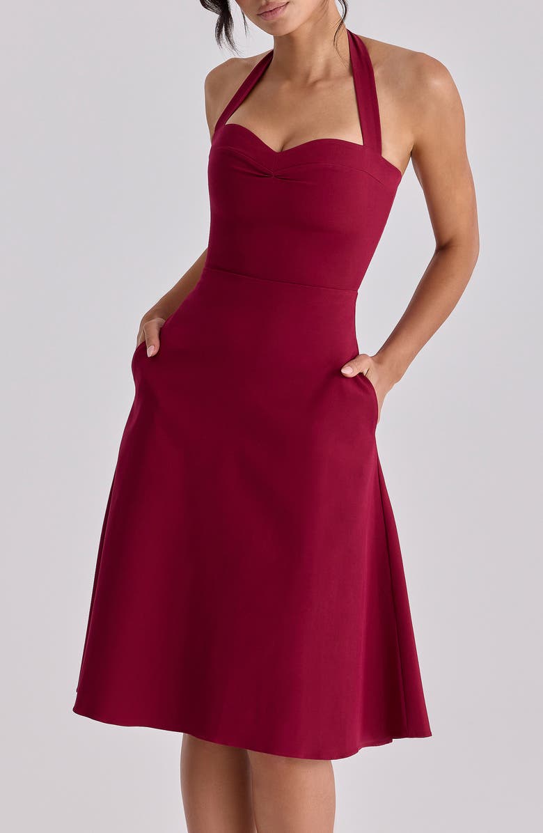 HOUSE OF CB Carolla Halter Minidress, Alternate, color,