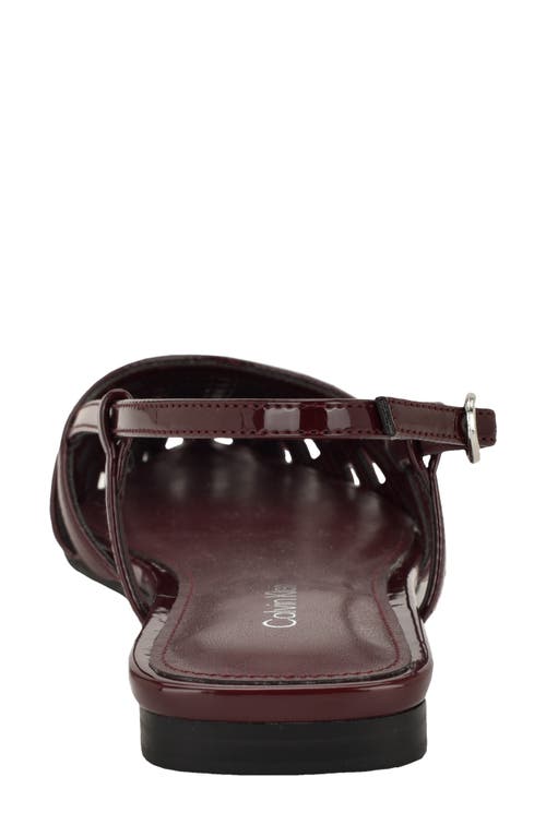 Calvin Klein Glessia Slingback Flat In Red