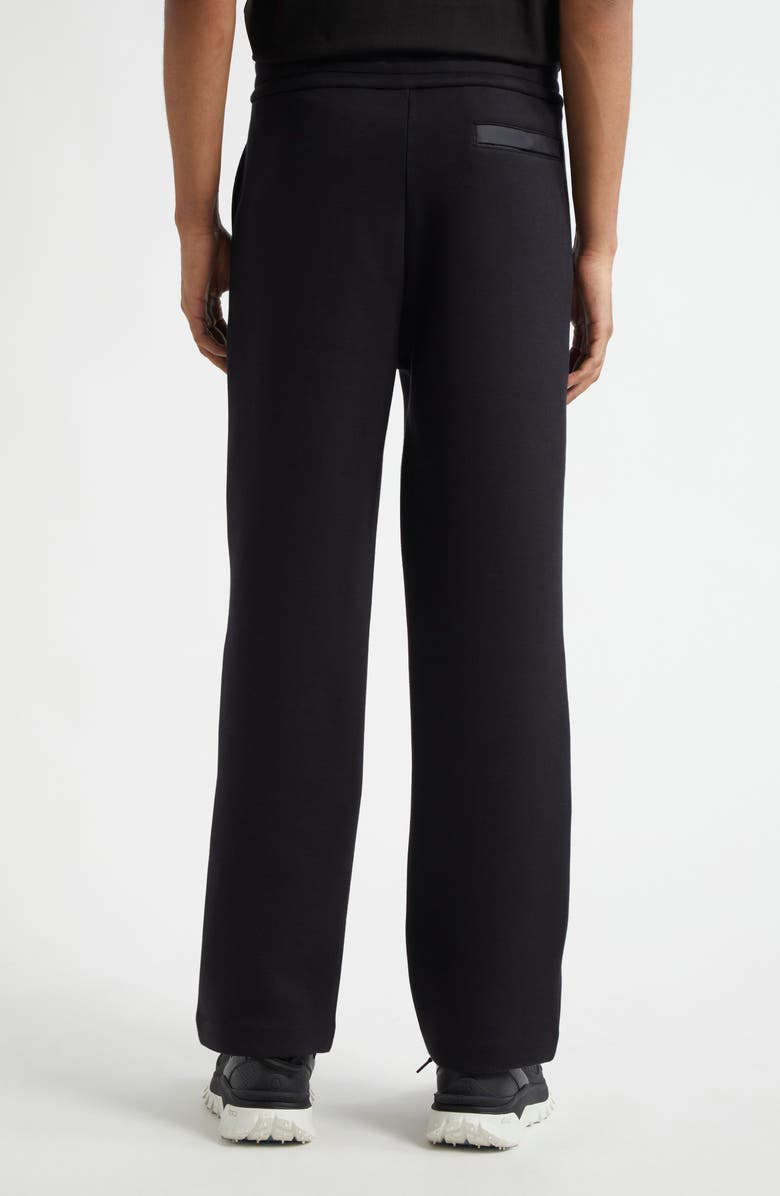 Moncler Logo Patch Pintuck Sweatpants, Alternate, color, Black