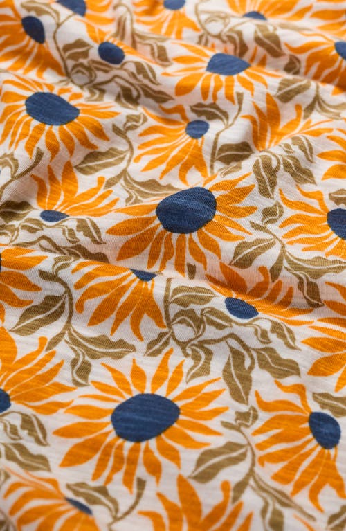 Seasalt Cornwall Wavecrest Floral Knit Top In Orange