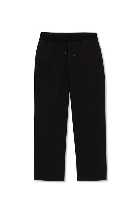 Boys Husky Stretch Soft Rib Waist Iron Knee Pull On Pants