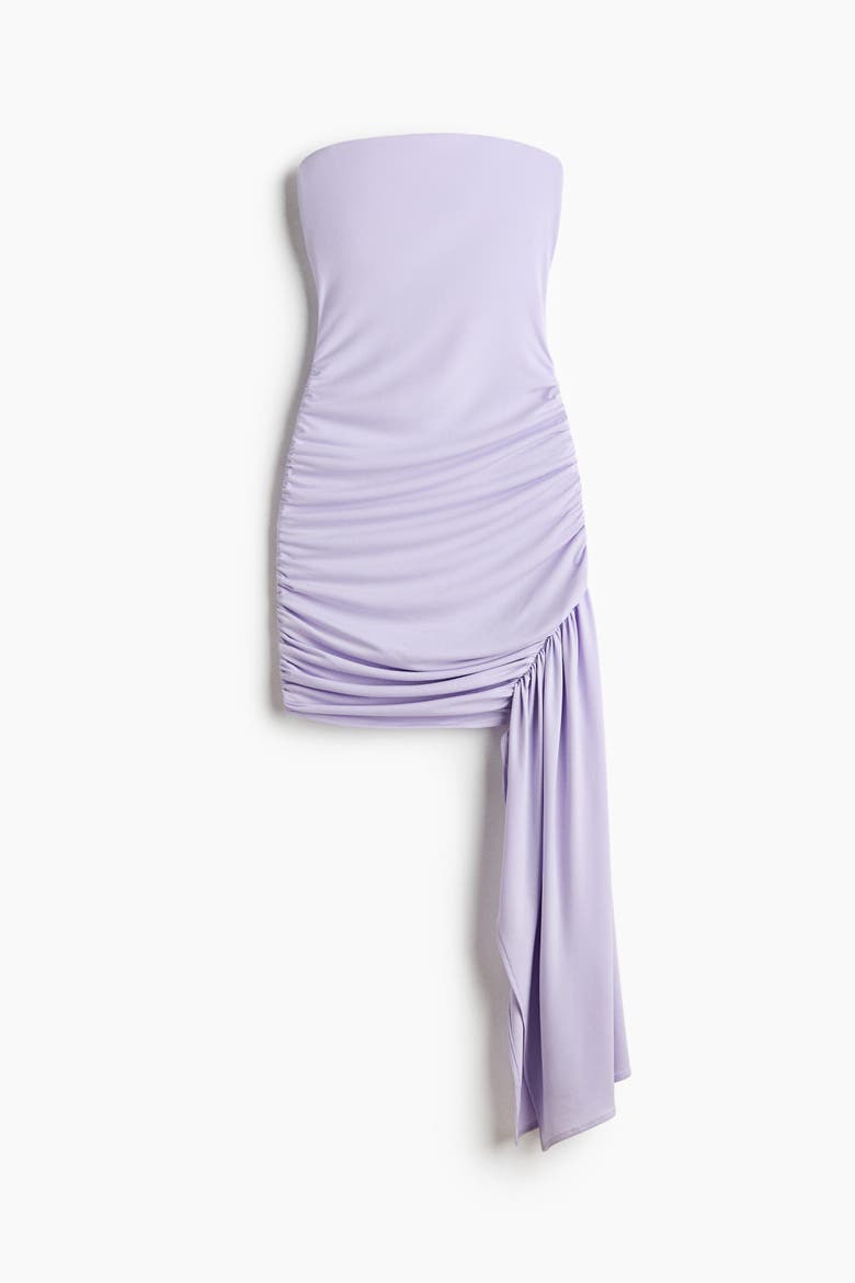 Draped-panel Bandeau Dress, Alternate, color, Light purple