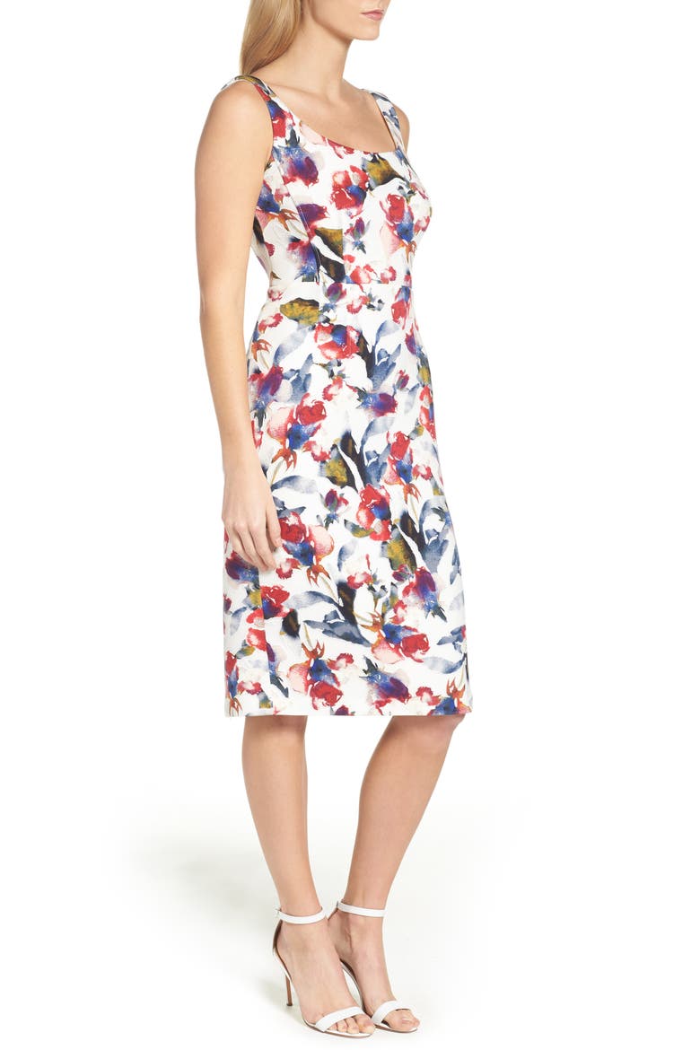 Tea Rose Dress, Alternate, color, SOFT WHITE/ CHERRY