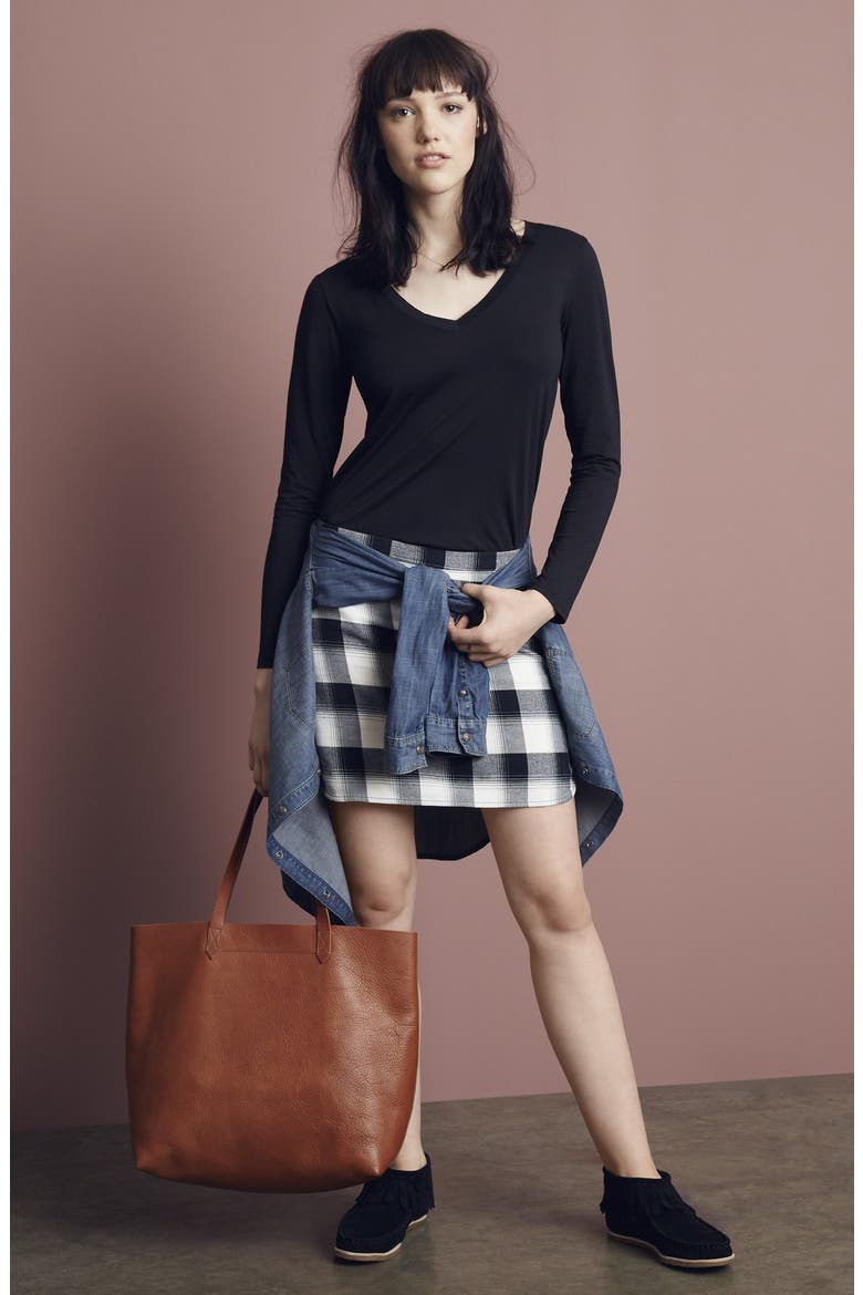 Treasure&Bond Plaid Miniskirt, Alternate, color, BLACK RANCHER PLAID