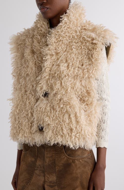 Isabel Marant Étoile Clara Faux Shearling Reversible Vest In Brown