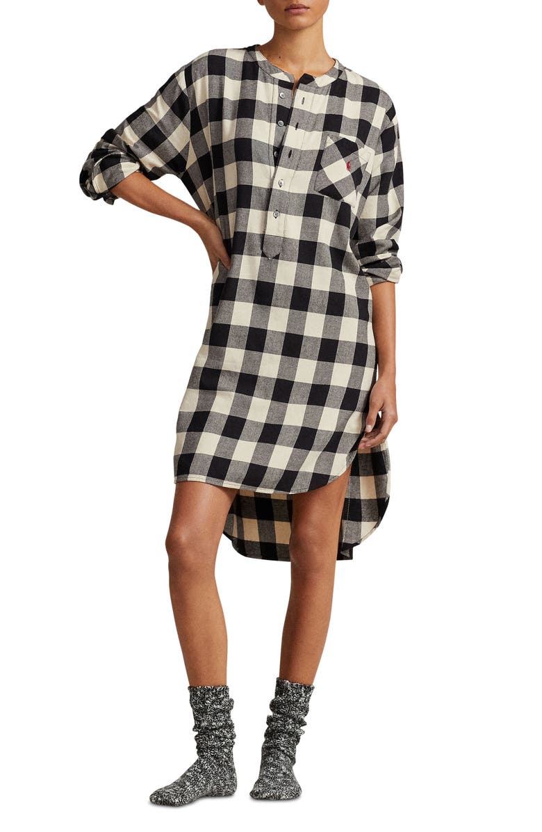 Polo Ralph Lauren Cotton Tunic Sleep Shirt, Main, color, 