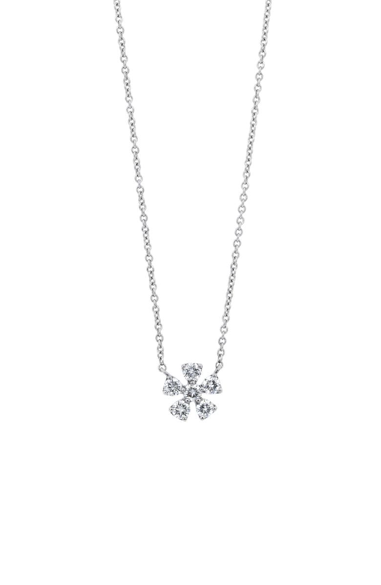 Bony Levy Diamond Flower Pendant, Main, color, 18K White Gold