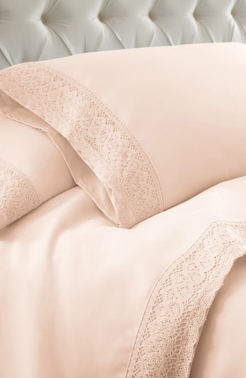 Crochet Lace 4-Piece Sheet Set