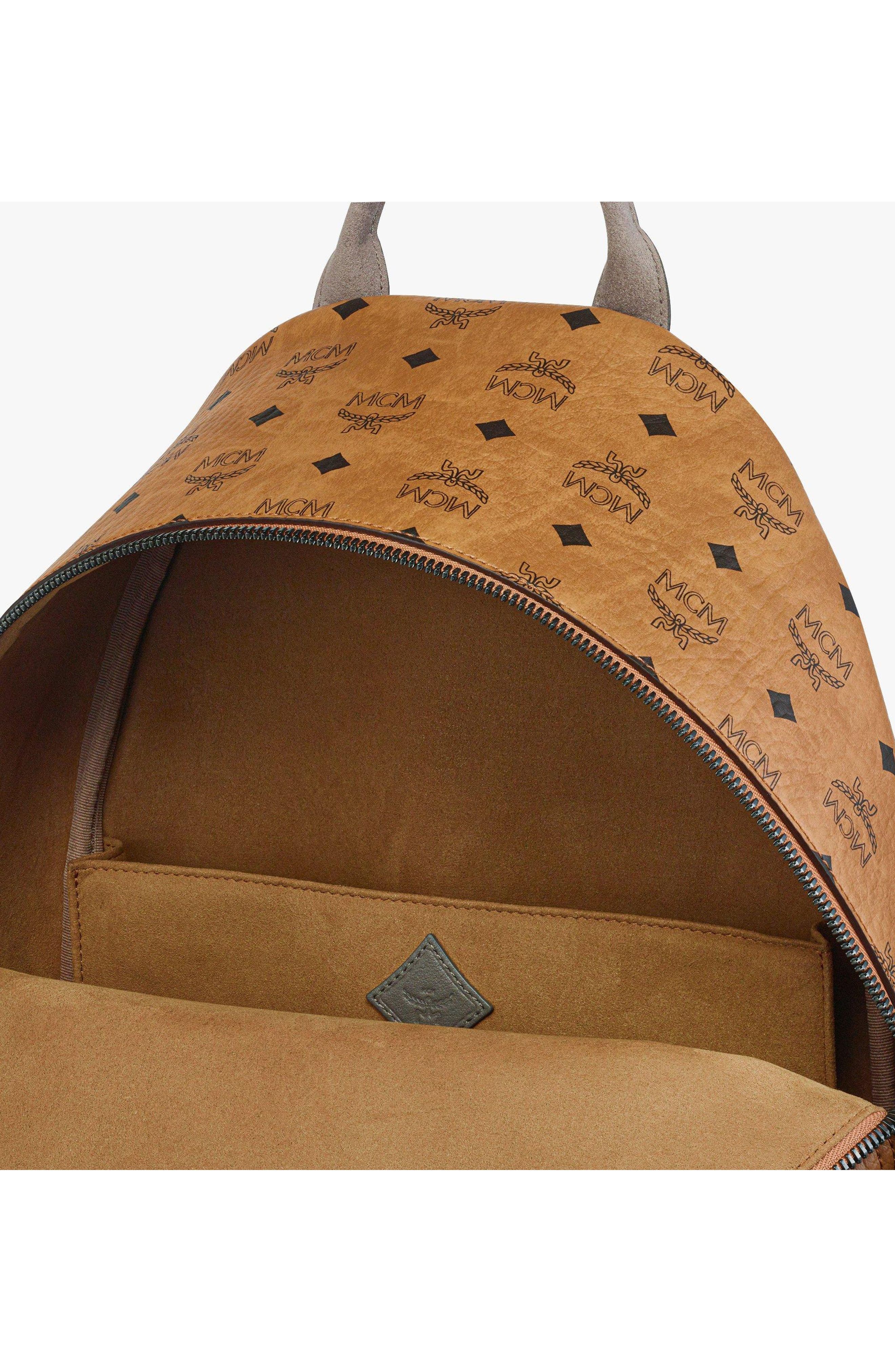 x We The Best Stark Backpack in Visetos and Suede, Alternate, color, Cognac
