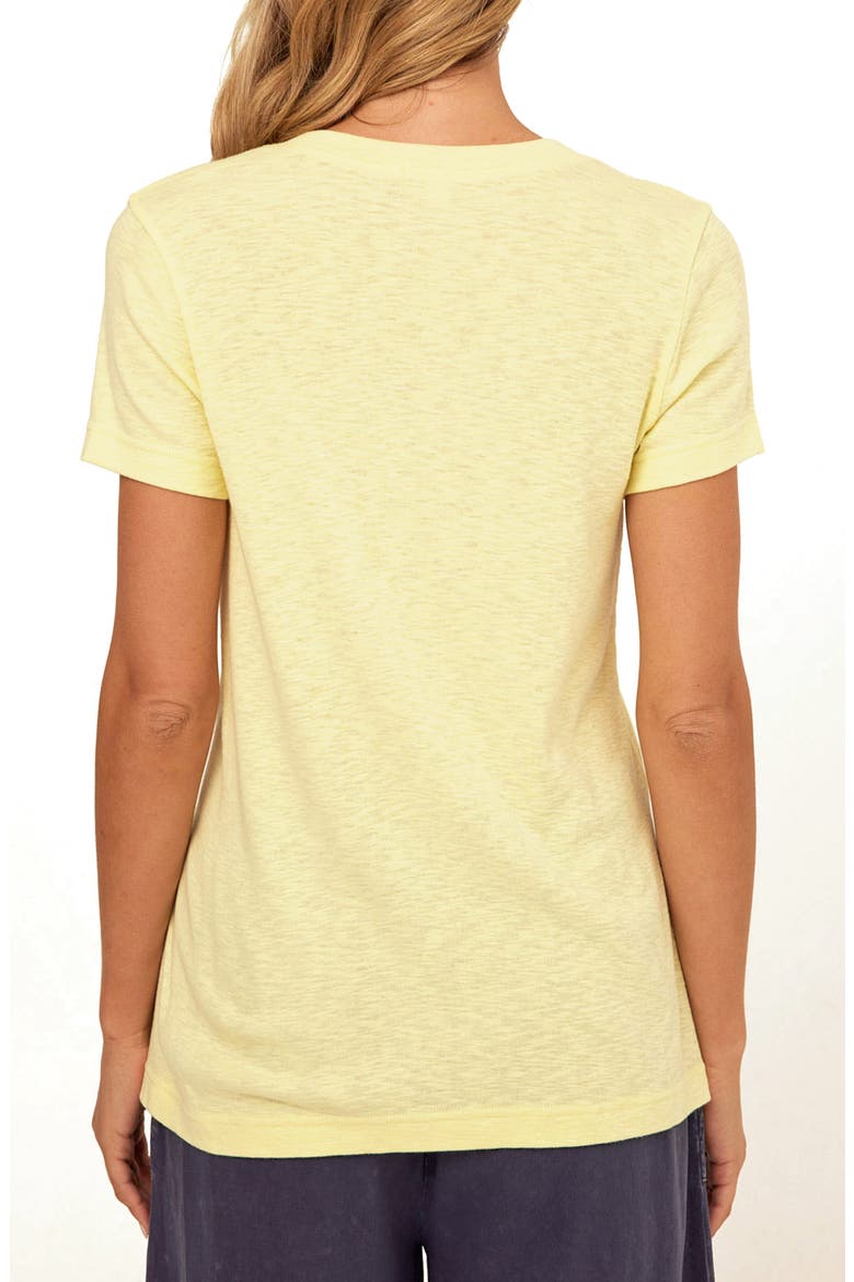 Norma Textured Slubbed Cotton Blend T-Shirt, Alternate, color, LEMONADE